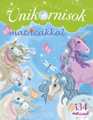 Unikornisok matricákkal - Zöld