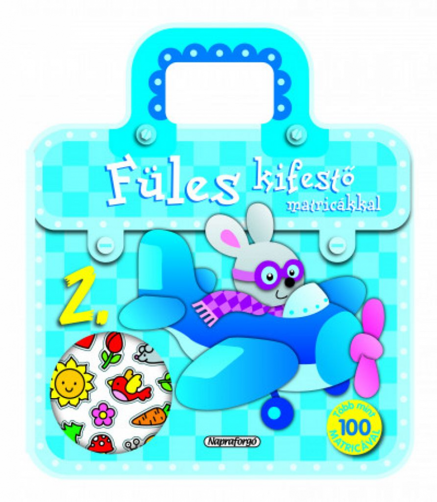 Füles kifestő matricákkal 2. - Repülő - Több mint 100 db matricával - Image 2