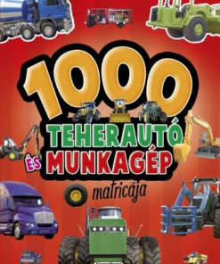 1000 teherautó és munkagép matricája - Piros