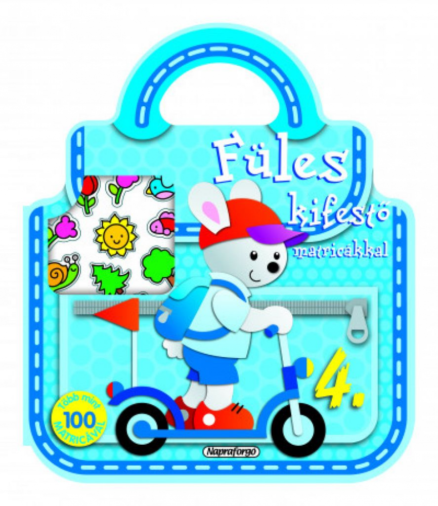 Füles kifestő matricákkal 4. - Roller - Több mint 100 db matricával - Image 2