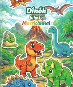 Dínók kifestő - Matricákkal